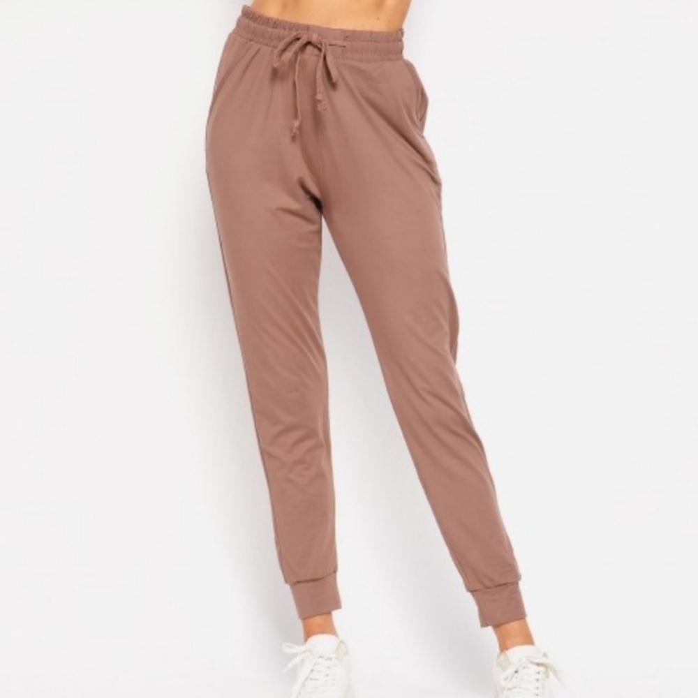 NEW MIX MOCHA Plus Size Boutique Joggers Pants with Pockets